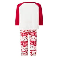 Porodica Diconna podudaranje božićne pidžame setovi dugih rukava o vratu + santa claus gaćice za ispis