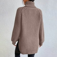 Pad proljetnih džempera za žene dugih rukava pad kabela za kabel pletene vrhove klasične osnovne kukičane