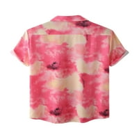 Glonme muški vrhovi majica sa majicom na majici dolje majica Plaža Regular Fit Ljetne košulje Havajski