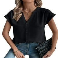 Ženske casual ravnice zarezane gornje bluze bez rukava XL XL