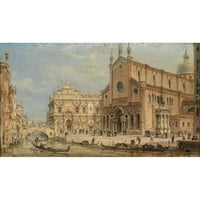 Giovanni Grubas Black Ornate Wood Framed Museum Art Print Naslijed: Venecijanska piazza San Giovanni