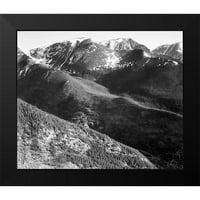 Adams, ansel crni moderni uokvireni muzej umjetnički print pod nazivom - brda i planine, u rocky planinskom