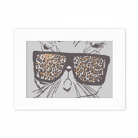 Leopard Print Sunglagla glave glave glave životinja za životinje Fotografija okvir Slika umjetno slikarska radna površina