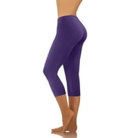Ženske joge hlače Čvrsto raspona dame visoke struke Široke noge Hlače Yoga Hlače Capris