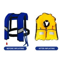 Automatska jakna za napuhavanje sa reflektorima, vodeni sportovi plivajući jakna za preživljavanje za plovidbu Ribolov Jedrenje za surfanje Plivanje, lagana 150kg 330klbs, plava