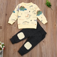 Huakaishijie Toddler Baby Boy odjeća dugi rukav dinosaur pulover Top hlače odijelo