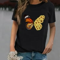 Ljetni vrhovi za žene Modni kratki rukav Grafički print T-majice Ležerne u trendovskom posadu Izrez