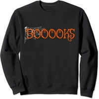 Booooks Ghost Boo Pročitajte knjige Bibliotečki učitelj Halloween Slatka dukserica Crna 4x-velika