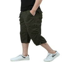 Bellella muški kapri kratke kratke hlače Ležerne dušine elastike ispod šort sa koljena s više džepom