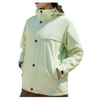 Ženska lagana vodootporna dugačka kaktična jakna s dugim rukavima puni puni kaput sa punim patentnim