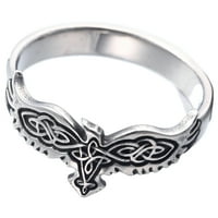 Norse Raven prsten punk cool viking mitologija nakit zvoni keltski čvor nordijski ružičasti prstenovi
