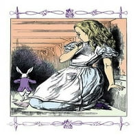 Alice u zemlji čudesa: Alice sagleda bijeli zeč - fini umjetničko platno