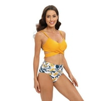 VALCATCH ženski bikini kupaći kostim prednji križ čipke Dvije kupaće odijelo S-XXL