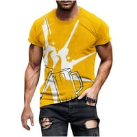 Košulje kratkih rukava za muškarce modna piva ispisana policajska majica smiješni dizajn Slim Fit mišićna