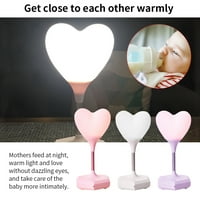 Noćna lagana USB oblik boca u obliku srca Podesiva dekoracija LED noćna lampa, dodirivanje, ružičasta
