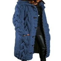 Avamo dame Soft Open Front Cardigan džemper od pune boje labav jakne prema dolje zimskog toplog kaputa