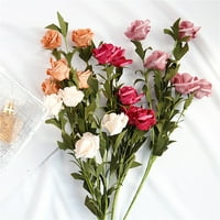 Vnanda 4Branches Artificial Rose Clower Bridal Buket Silk ruža za vezanje za vjenčanje Početna Dekor