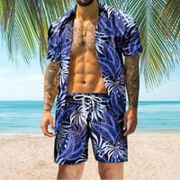 Gaiseeis muške proljeće ljeto casual moda Havaji tropska plaža na dugme tiskane kratke majice kratkih