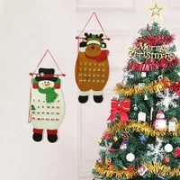 Mishuowoti božićne ukrase atmosfera tkanina Privjesak snjegović kalendarski kalendarski ukrasi