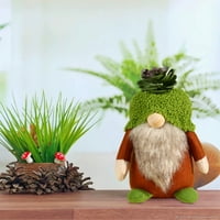 Zeleni sočni gnomi, vrtni gnomi dekor lutke, desktop ukras za vrtne biljke gnomi