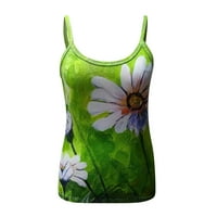 Ženski tenkovi slatki slatkim vrhovima bez rukava Ljetne komisije Modni remen cvjetni print camis na