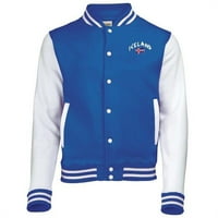 PriborHop Icel & Varsity jakna, plava i bijela - srednja