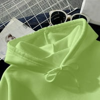 Moonker Green Boodie duksevi džemperi za žene dugih rukava svakodnevno ispis dukserica duga dugačka