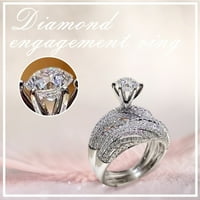 Modni par dijamantni prsten za brak prijedlog esencijalnog cirkona zvona