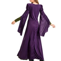 Jsaierl Noć vještica za žene Retro srednjovjekovni viktorijanski Goth Maxi haljine Cosplay Irska haljina