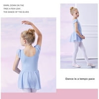 Taqqpue dječje djevojke dječje ples Leotard odjeća Ljeto Leteće rukave za obuku balet jednodijelna teretana odijelo Casual Beach sandress princess haljina ljetne odjeće haljine za djevojke, veličine 3-15t