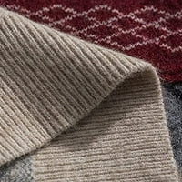 Dukseri za žene Jesen zimski vintage prugasti pulover džemper džemper crvena veličina l