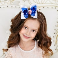 Klip za kosu za gumenu kosu s gumenom dječjom lukom kose evropska i američka neovisnost Dan tri boje