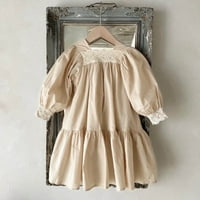 Advoicd Com haljina Djevojke duge rukave bez rukava od čipke, proljeće jesen princeza haljina 4T baletna