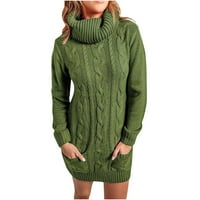 I zimske žene Casaul pulover s čvrstim rukavima Turtleneck džemper
