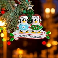 Ornament za božićne stablo Personalizirani životinjski obiteljski privjesak Božićni ukras poklon poklon