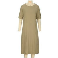 Haljine za žene, vintage ljetna pamučna haljina za žene casual ruhar ruched majice haljina haljina labava