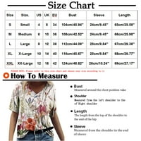 Zodggu Plus Veličine Bluze za žene Prodaja Floral tiskane bluze Ljetna moda V izrez Košulje Comfy Labave
