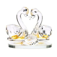 TutunAumb New Hot Online Crystal Swan vjenčani dekor papirki figurine poklon zanatsko dekor-žuti