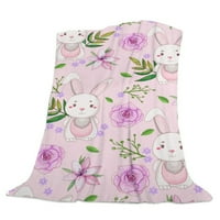 Crtani cvjetni flanel pokrivač meko bacanje Luksuzno toplo pokrij za kauču Sofa spavaću sobu dnevni