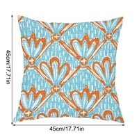 Niuredtd printurni trak plairani jastuk za jastuk breskve kože kože narančasto geometrijski jastuk pokrivač