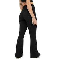 Hueook Hlače za ženske pune boje Ležerne tanke visoke hlače sa poketama Modni elastični struk Žene Sportske