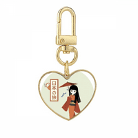 Tradicionalna japanska lokalna djevojčica zlatna kvota za ključeve za kvenstvo za srce