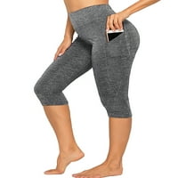 Ženske joge Capri gamaše sa džepovima High struk Atletičke vježbe hlače s-2xl
