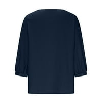 Dxhmoneyh ženske pamučne majice s rukavima s kratkim vratima Bubble rukave casual bluze vrhovi labave