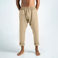 Classic Streetwear Ležerne prilike Harem hlače muški casual čvrsti džep pune duljine hlače elastične