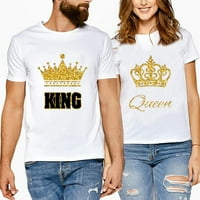 Par kraljevskih i kraljičnih klasičnih majica za valentinovo, majice za poklon, veličina odraslih, unisex