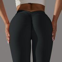 Wavsuf joga hlače za žene plus veličine čvrstog tanka klirenca crne hlače veličine xl