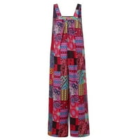 Ženska modna etnička stila Patchwork Vintage tiskani tasteri suspender kombinezon hot6s4487079