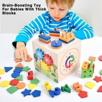 Waroomhouse Sef Traur Duwno blok set za mališane Intelligence Bo igračka za bebe Drvena inteligencija
