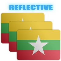 Reflektirajuće naljepnice za zastavu Mjanmar